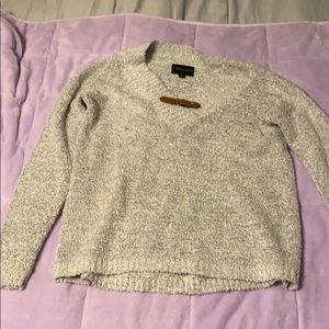 Grey sweater with elbow patch
